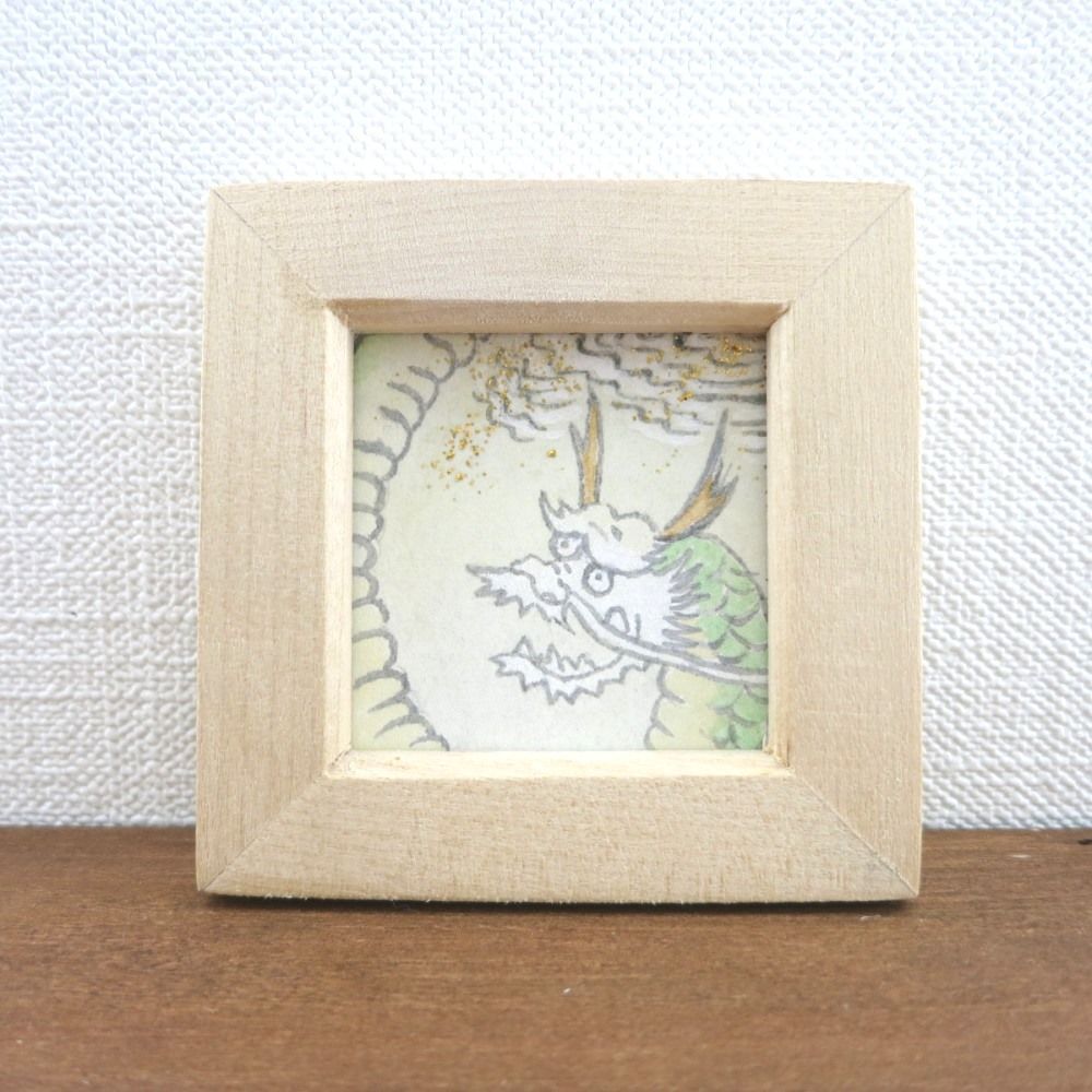 【日本画原画】龍神様と風の絵　額縁付き　ミニアートパネル　インテリアアート 人気・おすすめ｜売れ筋商品・話題商品におすすめ 品質チェック済み 安心配送 国内在庫あり・安心サポート付き