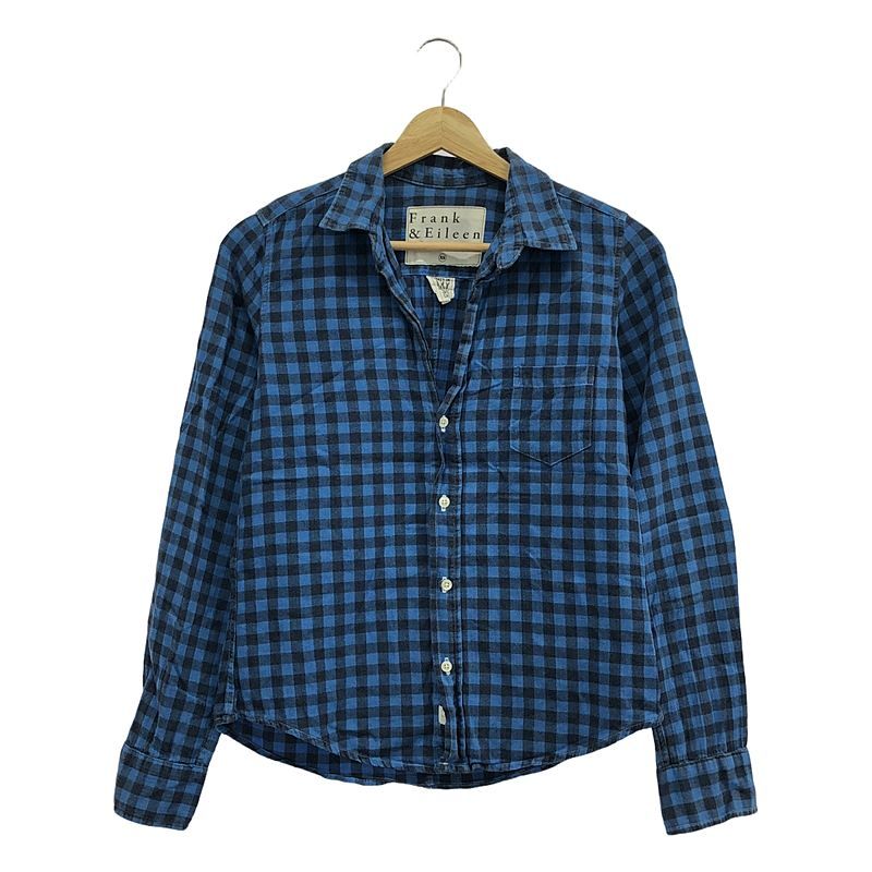 フランク&amp;アイリーン  シャツ  ネイビー系チェック  XS 中古・古着通販】Frank&Eileen (フランクアンドアイリーン) チェック
