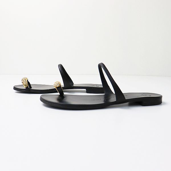 定価7.5万 Giuseppe Zanotti ジュゼッペザノッティ 親指ビジュー