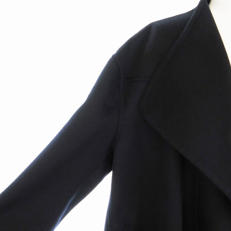 ユニクロ＋Jカシミアブレンドノーカラーコート 黒 UNIQLO