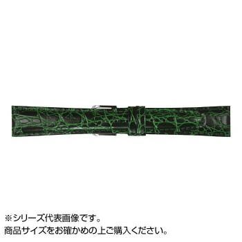 MIMOSA(ミモザ) 時計バンド RA型押ワニ 16mm グリーン (美錠:銀) CRA-G16