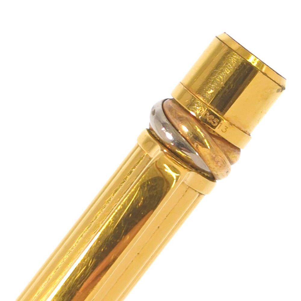 【Cartier・美品】カルティエ　トリニティボールペン　ツイスト式　ゴールド カルティエ トリニティ ボールペン カルティエにて未使用