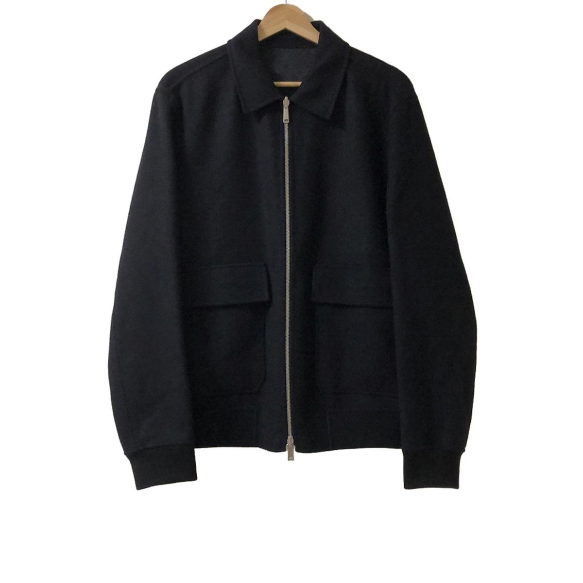 theory セオリー コート サイズM レディース - ダークネイビー×ダークグレー 長袖 リバーシブル ジップアップ 冬