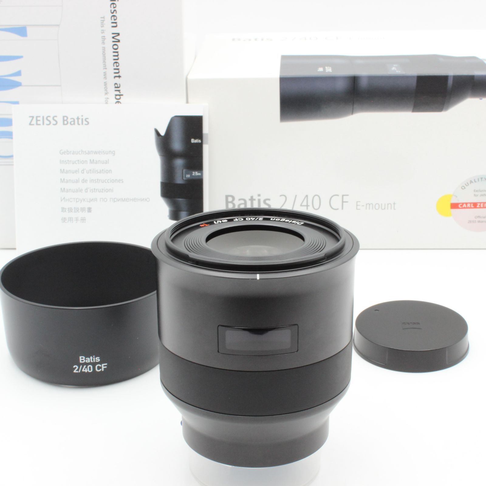 極美品】 Zeiss Batis 40mm f2 CF 2/40 Distagon 元箱（内部緩衝材あり）付属品 付き フロントキャップなし ソニー  Eマウント 43009 - メルカリ