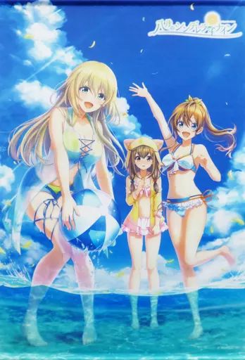 中古】タペストリー [単品] 翼＆夕姫＆茜(水着) B2タペストリー