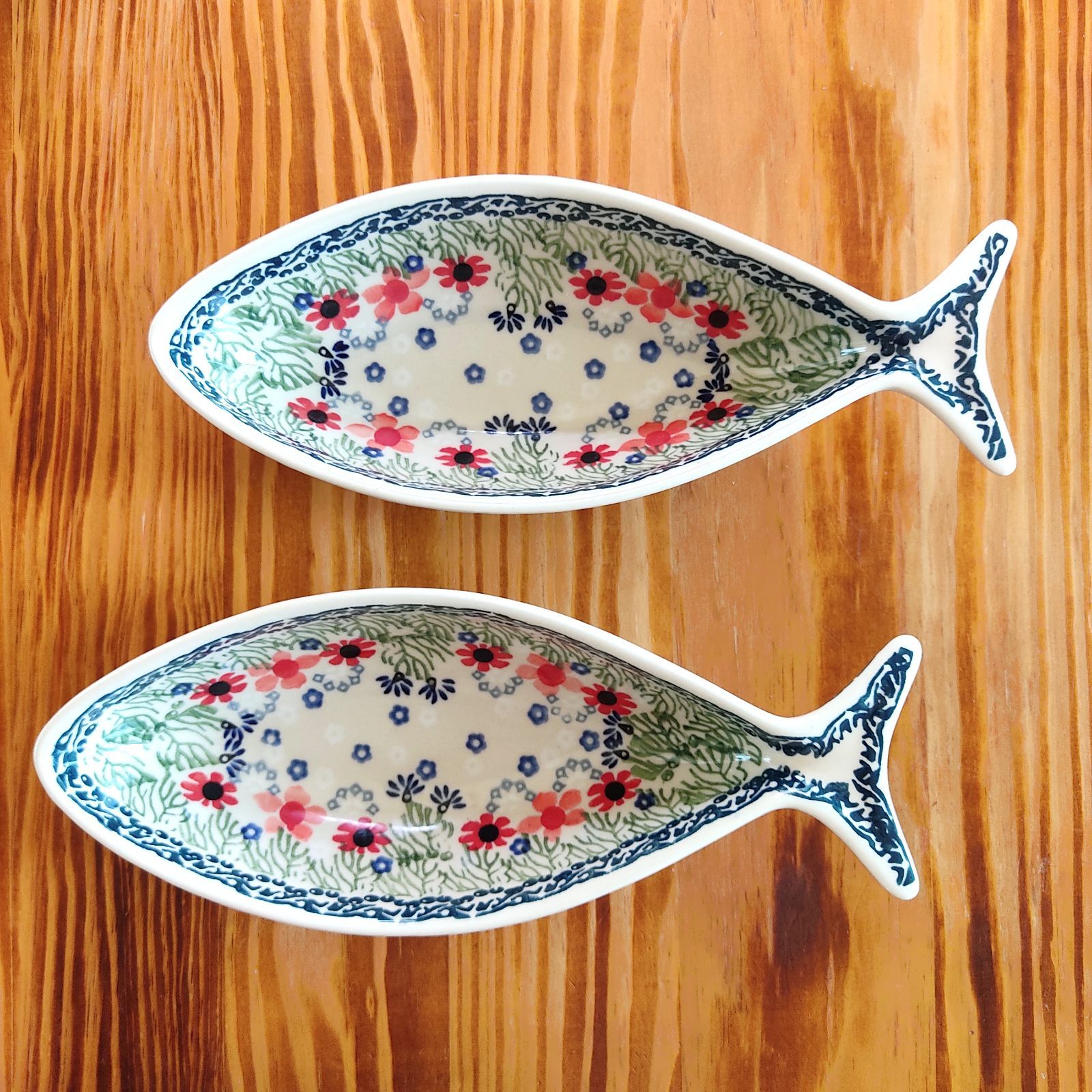 魚皿③ マヌファクトゥラ社 幅27cm ポーリッシュポタリー