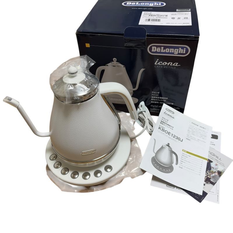 アイコナ 電気カフェケトル ピースフルホワイト デロンギ 未使用