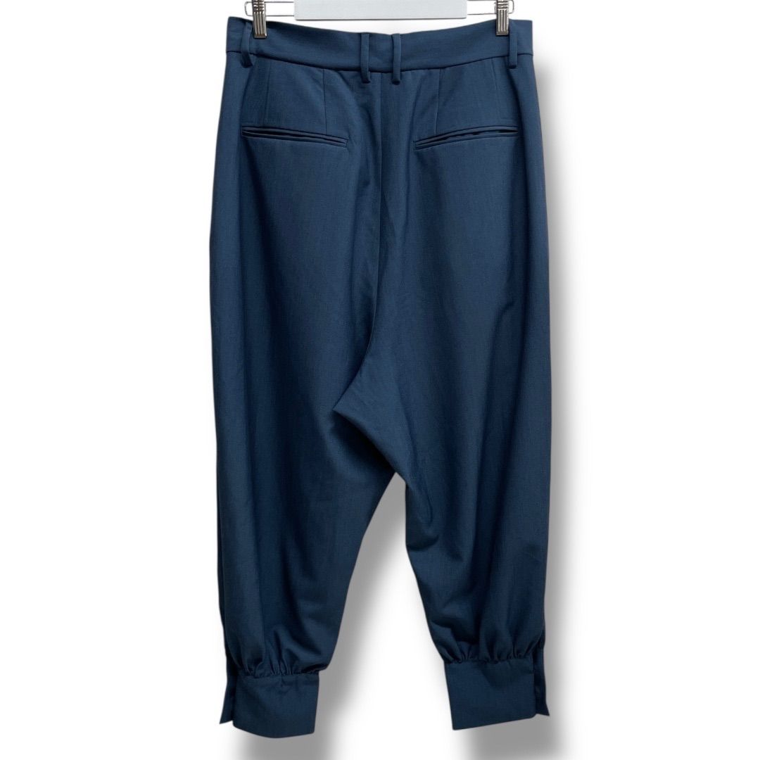 glamb グラム ツータック サルエルパンツ パンツ 裾ボタン ブルー 青