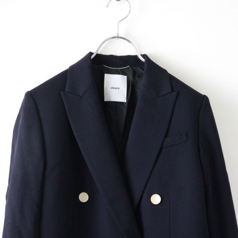 ebure(エブール)｜ライトドライウール 2釦シングルジャケット/ネイビー