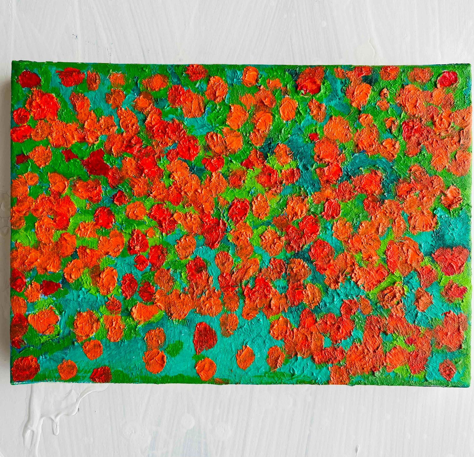 16×23㎝「朝の優しい海 20254」油彩・原画・サムホールサイズ