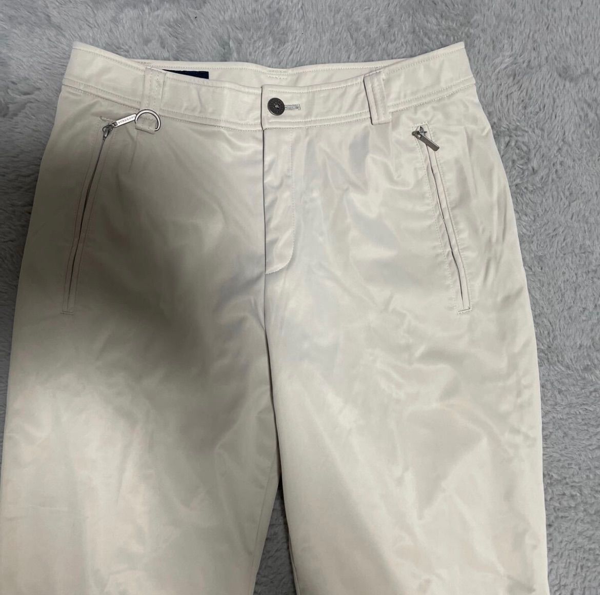 【美品】BURBERRY GOLF レディースパンツ サイズ9 アイボリー BURBERRY GOLF バーバリー ナイロン ボトムス アイボリー パンツ