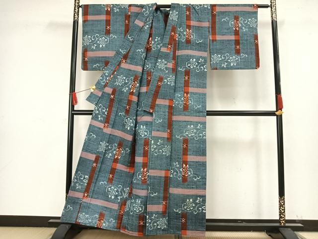 平和屋着物▽上質な紬 単衣 草花文 正絹 逸品 AAAW1494fy - メルカリ