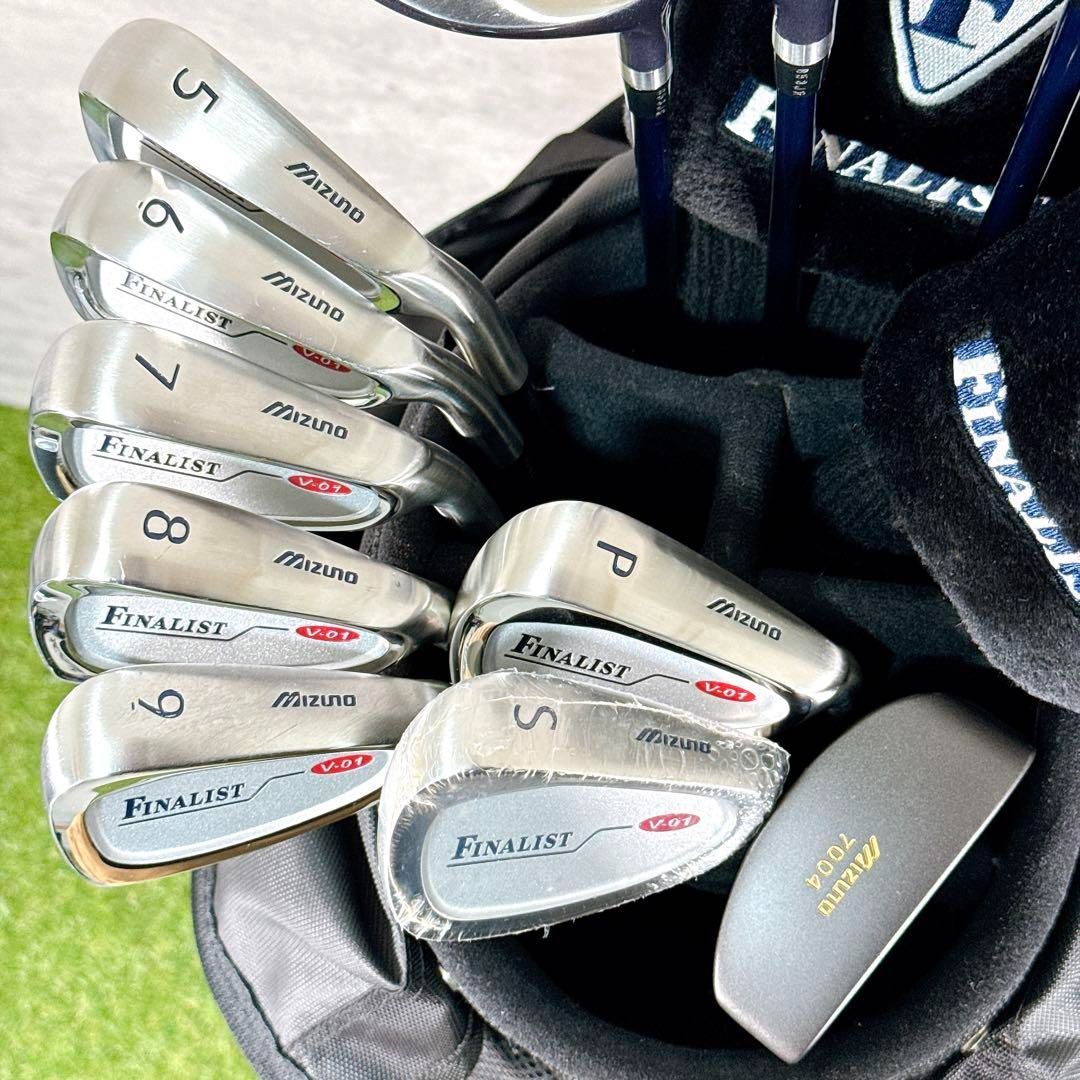 夏セール開催中！ メンズ ゴルフクラブセット Mizuno ミズノ Finalist フルセット キャディバッグ付き 11本 フレックスR 男性 右利き K090