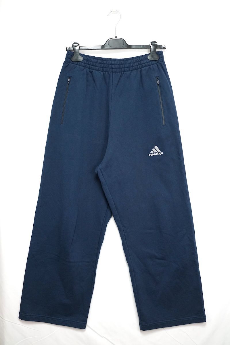 BALENCIAGA × adidas / 23SS/ロゴ刺繍スウェットロングパンツ/ボトム/WHT/723931 BALENCIAGA adidas バレンシアガ アディダス ロゴ刺繍 スウェット