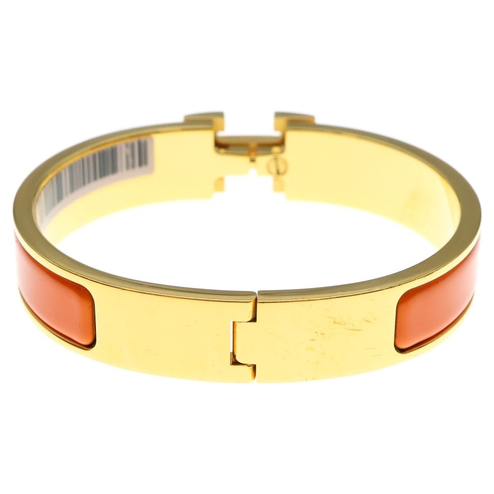 HERMES エルメス クリックH ブレスレット バングル GP ゴールド×オレンジ