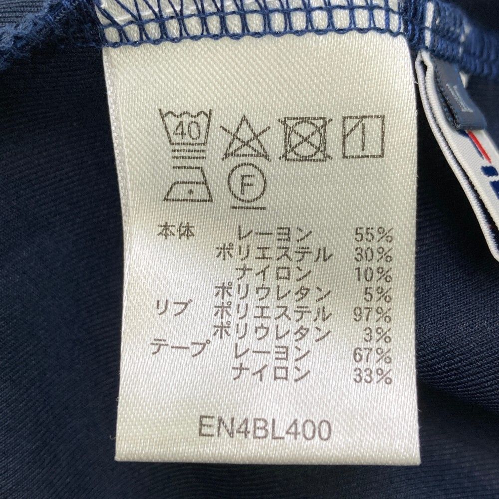 サイズ：M FILA GOLF フィラゴルフ  モックネック 半袖ワンピース 刺繍  ネイビー系 [240101433697] ゴルフウェア レディース ストスト