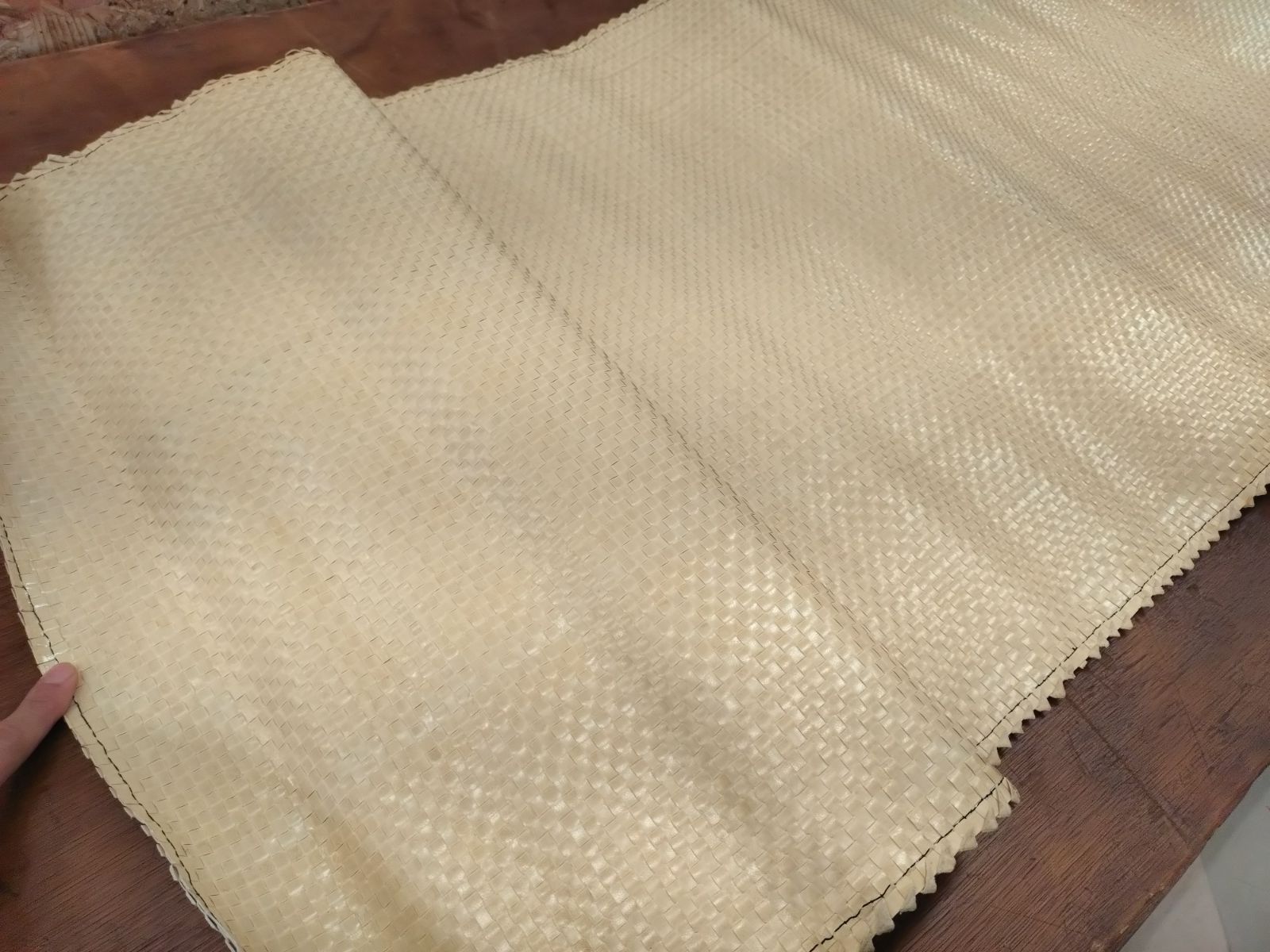 本革編込み巻 メッシュシート 62cm✕330cm アイボリー NEXPOTALLINN_EU