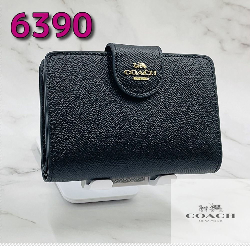 激安ショップ COACH コーチ ミディアムコーナー ジップウォレット 6390