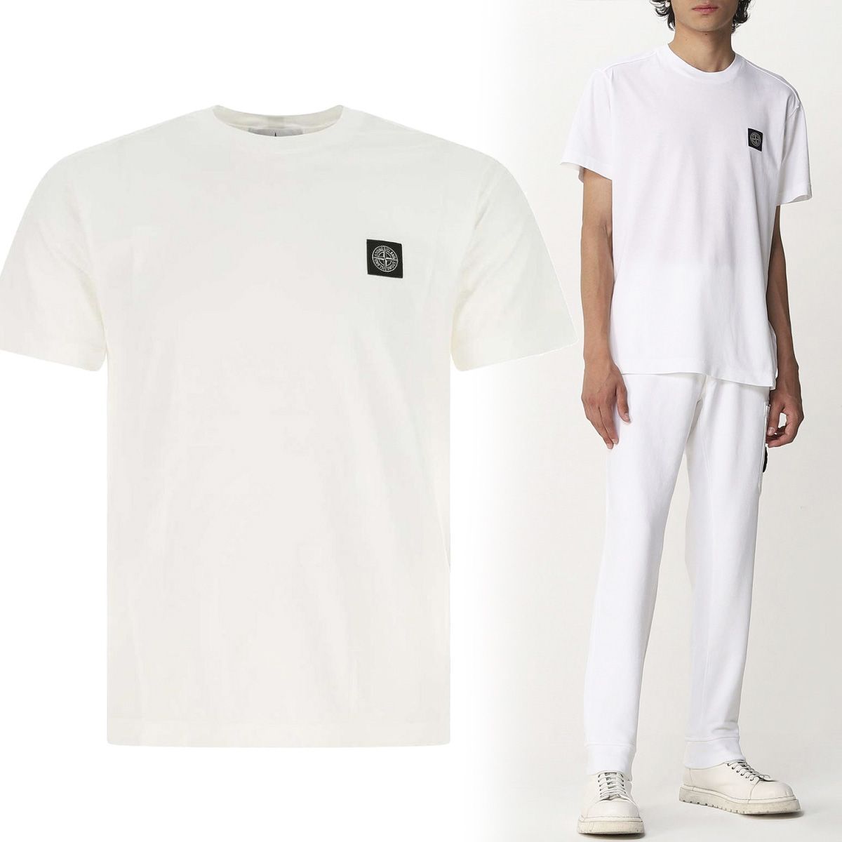 12 STONE ISLAND ストーンアイランド 801524113 A0001 ホワイト Tシャツ カットソー 半袖