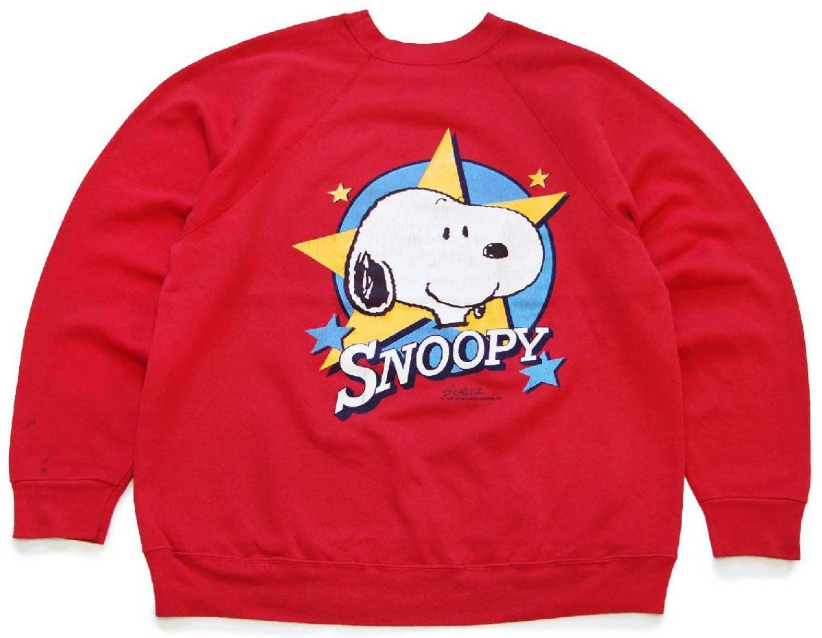 80s USA製 ARTEX SNOOPY スヌーピー スウェット 赤 L