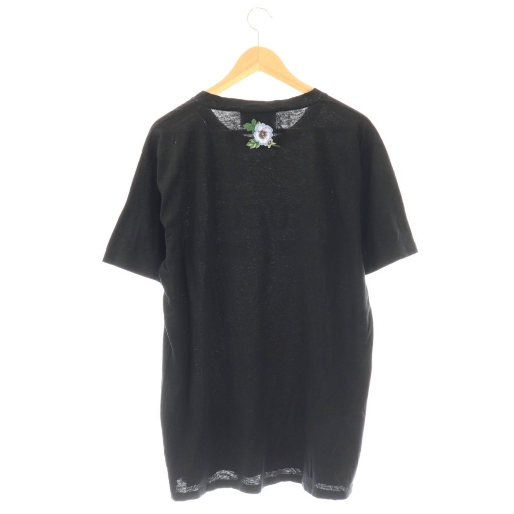 【GUCCI】グッチ シェリーライン フリル 刺繍ロゴ 半袖 ポロシャツ 黒 GUCCI】グッチ シェリーライン フリル 刺繍ロゴ 半袖 ポロシャツ 黒
