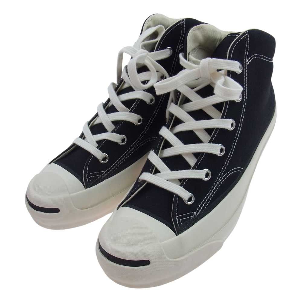 CONVERSE コンバース スニーカー 1AD673 ADDICT アディクト JACK PURCELL CANVAS MID ジャックパーセル キャンバス ミッドカット スニーカー ホワイト系 ブラック系 24cm