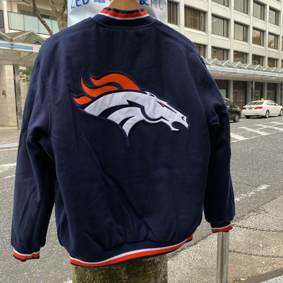 NLF公認 JH DESIGN JHデザイン Broncos デンバー ブロンコス NFL リバーシブル スタジャン