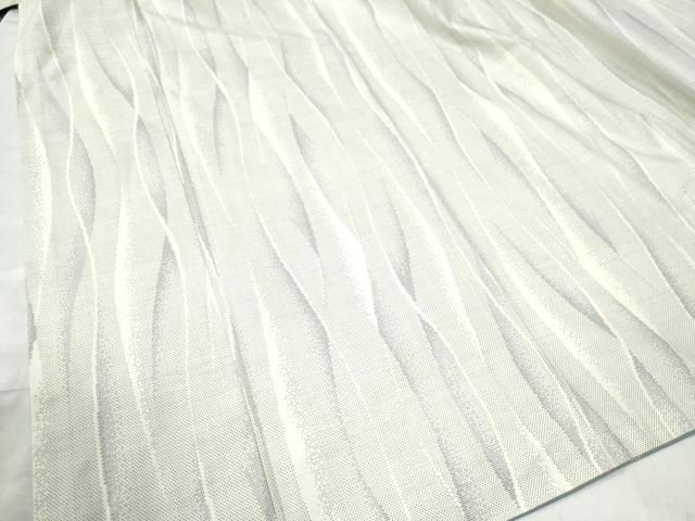 平和屋着物○本場大島紬 白大島 7マルキ よろけ縞 正絹 逸品