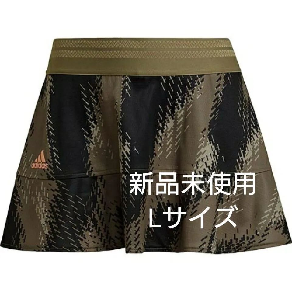 adidas アディダス テニス スコート Lサイズ 新品未使用 カーキ黒 adidas アディダス テニス スコート Lサイズ 新品未使用 カーキ黒