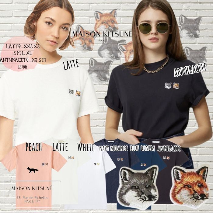 MAISON KITSUNE DOUBLE FOX HEAD PATCH Tシャツ メゾンキツネ ダブル