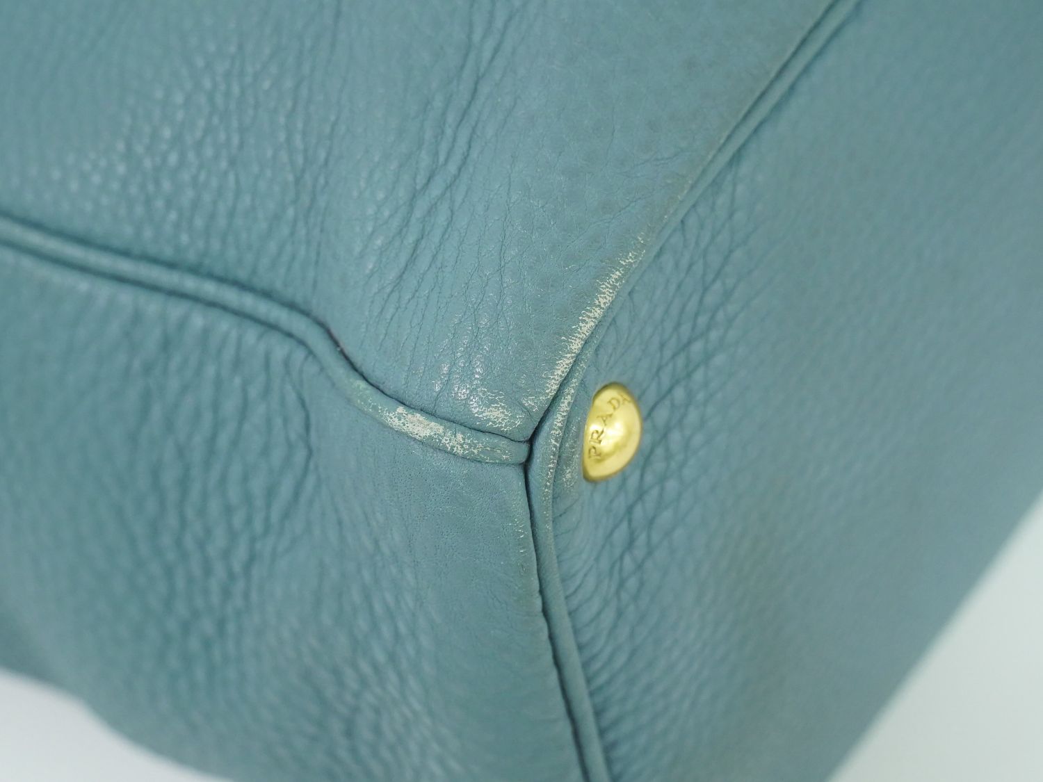 本物 プラダ PRADA レザー 2WAY ショルダーバッグ ハンドバッグ ライト  