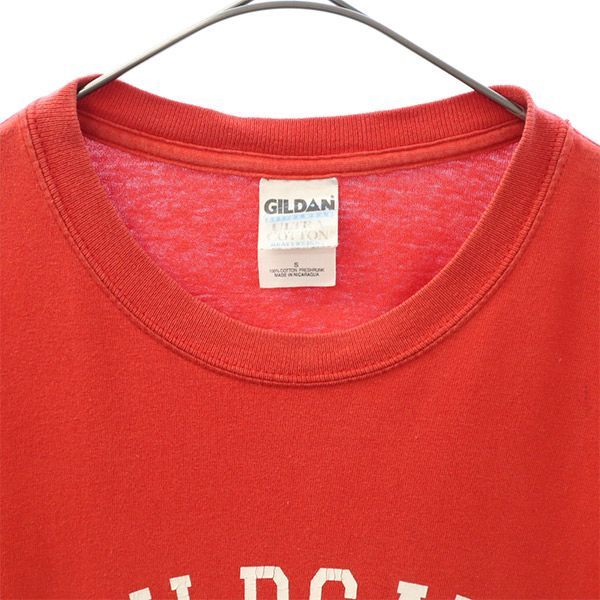 ギルダン プリント 半袖 Tシャツ S レッド GILDAN メンズ 【中古