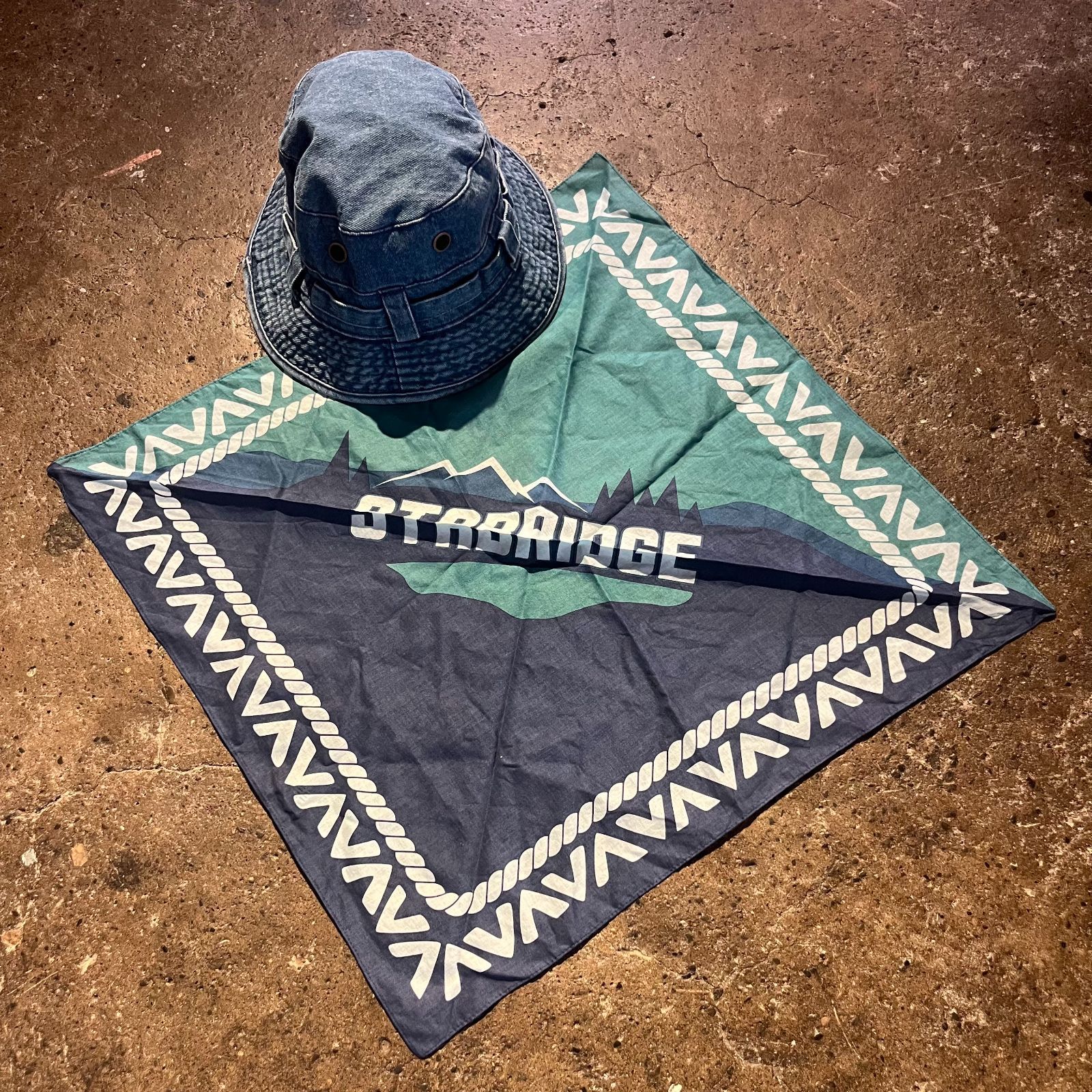 STABRIDGE Bandana Jungle Hat (Medium Wash Denim) the