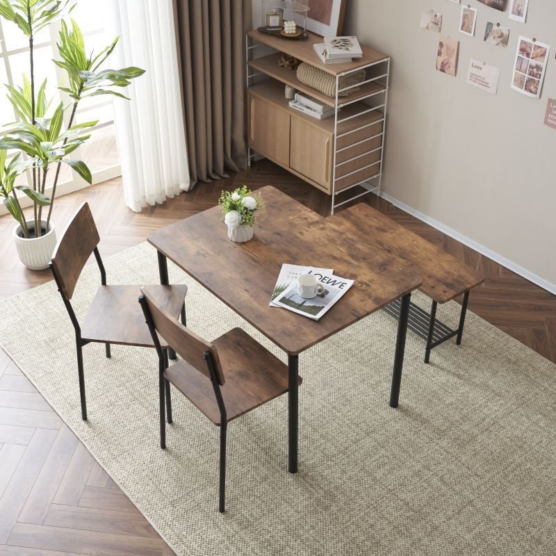 ダイニングテーブルセット4人用 4点セット  チェア2脚ベンチ1脚 幅110 ダイニングテーブル セット 4人用 4人 110 おしゃれ 椅子 チェア