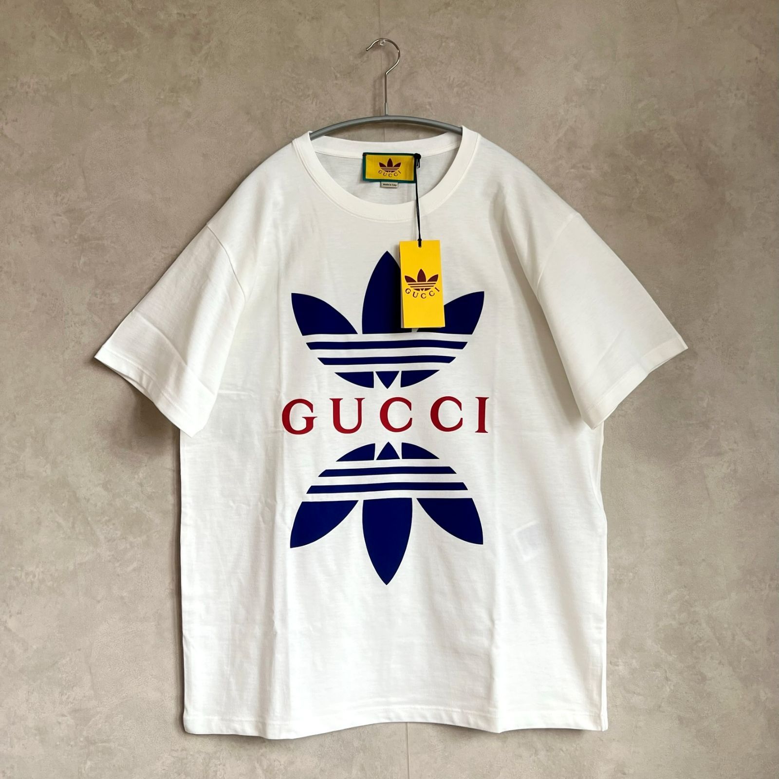 新品箱付き・国内完売商品】adidas x Gucci コラボ Tシャツ - ペスカ
