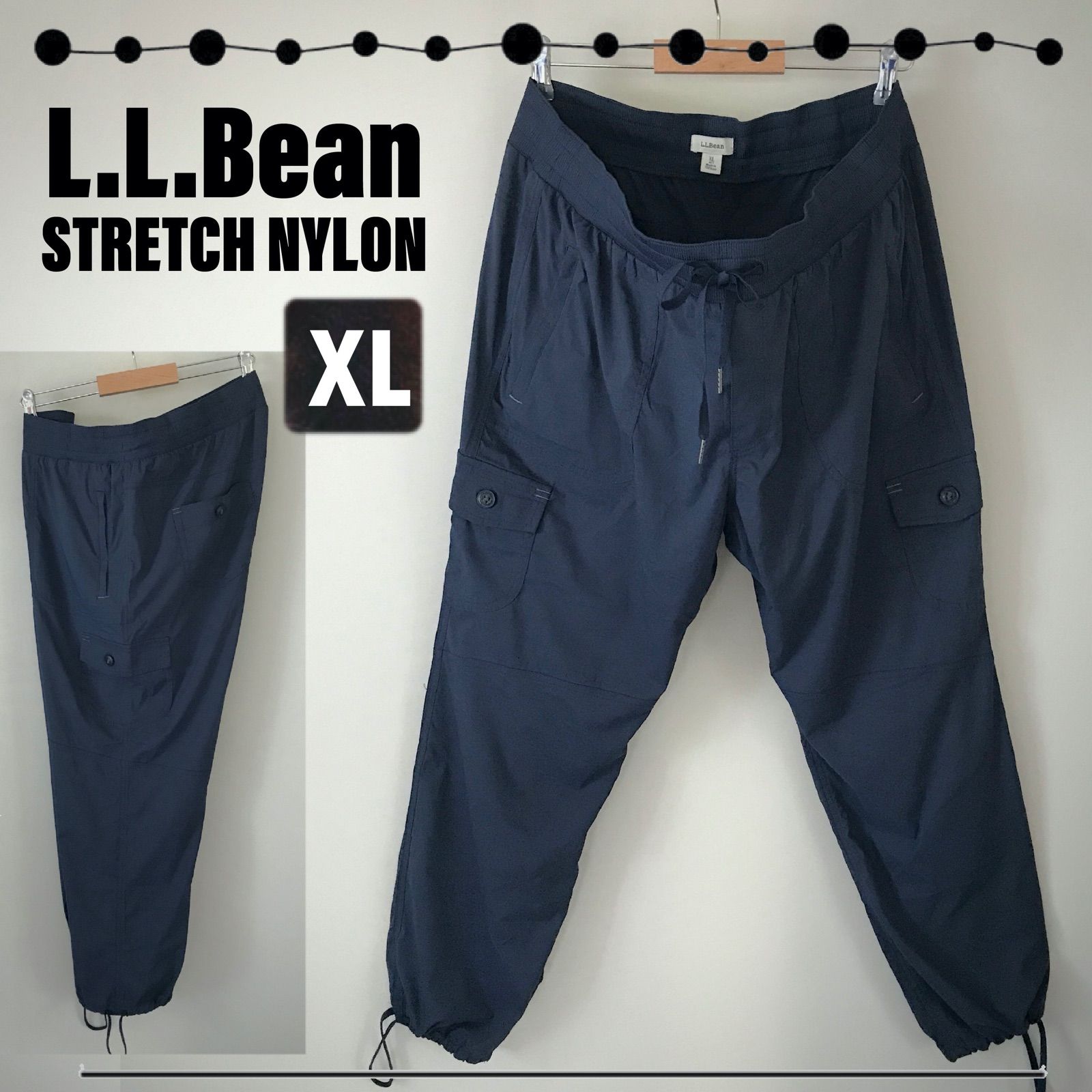 L.L.BEAN エルエルビーン★ストレッチナイロン(リップストップ) ジョガーパンツ★トレイルパンツ★メンズXL★LLBEAN 2309S120