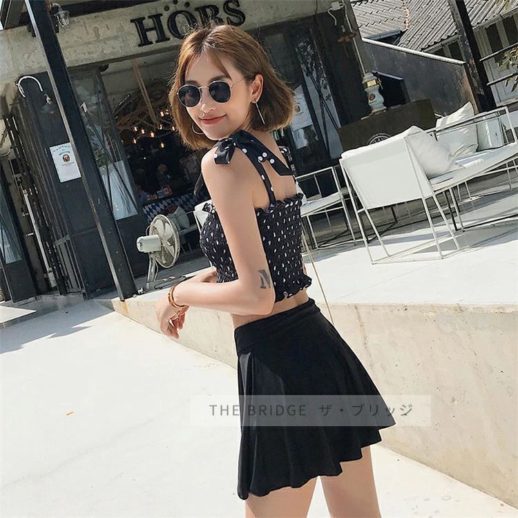 Suns by Re:room ブラック水着 収納袋付き Suns by Re:room ブラック水着 収納袋付き