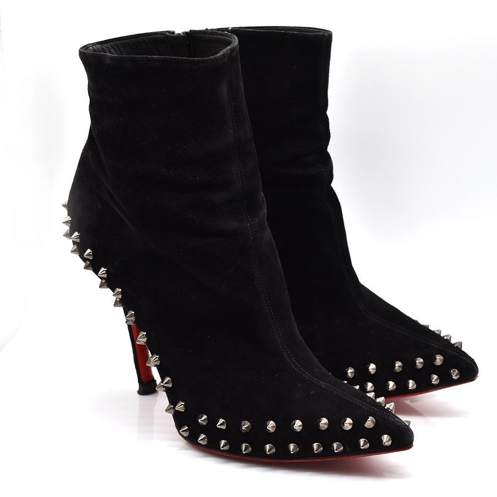 N0513】ルブタン Christian Louboutin スタッズブーツ 38(24.5