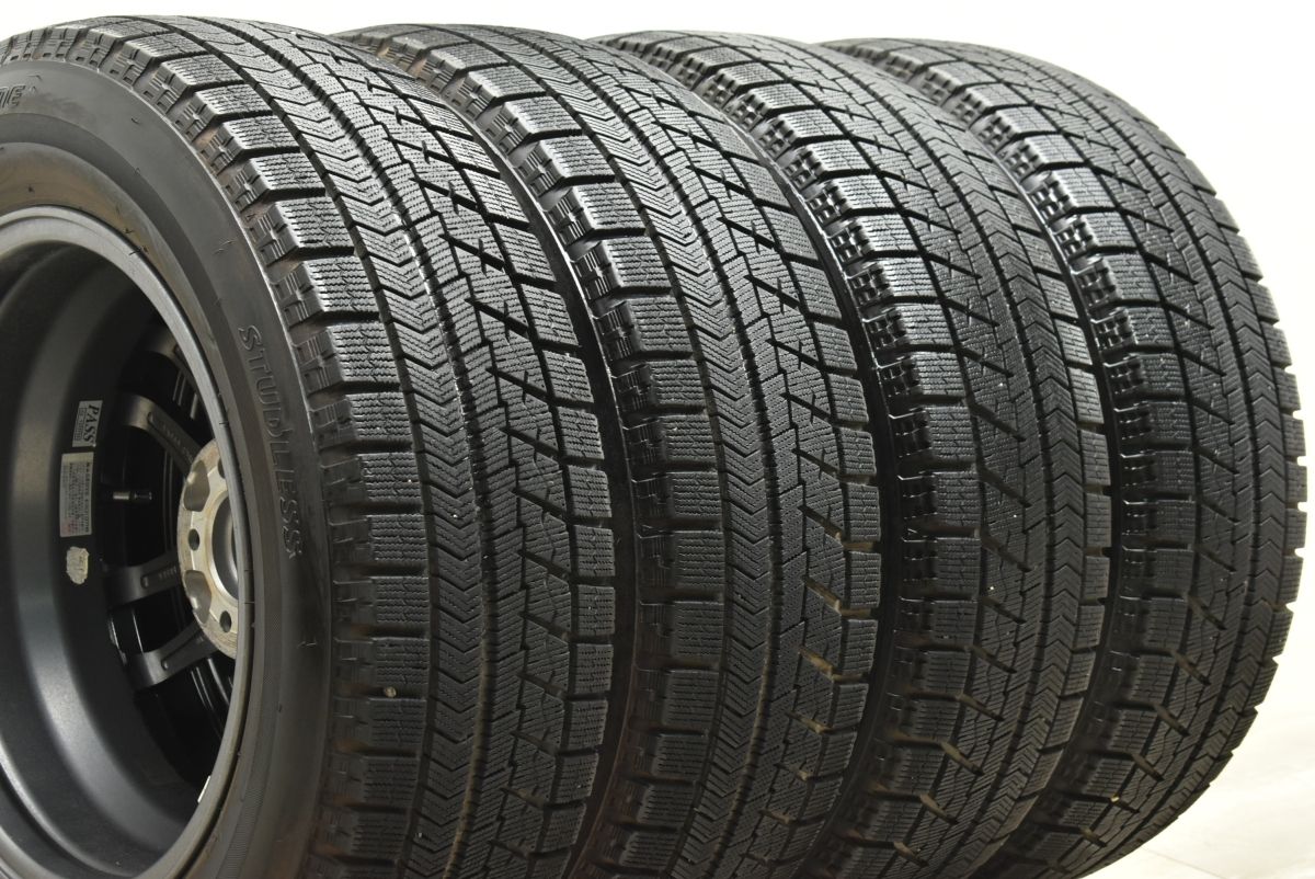 【美品】WAREN 15in 6J +48 PCD100 ブリヂストン ブリザック VRX 195/65R15 プリウス カローラツーリング/スポーツ インプレッサ 送料無料