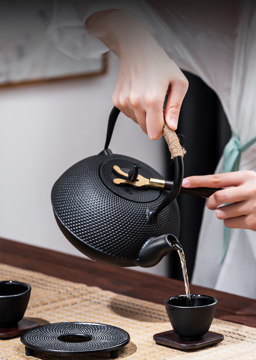 鉄急須 850ml 鉄製 急須ホイッスルケトル 南部鉄器 鉄瓶 鉄器 鋳鉄ティー