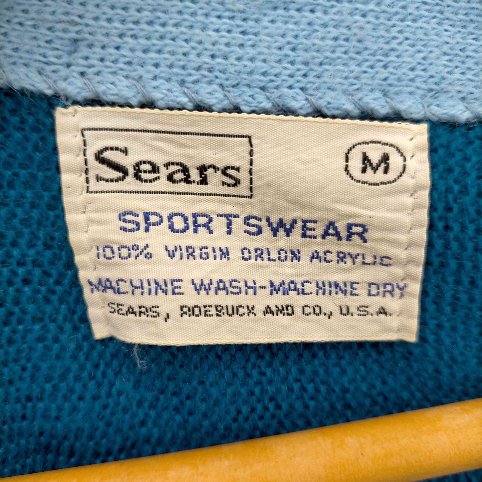 シアーズ Sears 60S ピンストツートンアクリルカーディガン メンズ