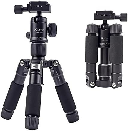 XILETU ポータブルミニ三脚 高さ51 cm アルミニウム合金卓上三脚 360度ボールヘッドとバッグ 一眼レフカメラやビデオカメラに適しています 最大耐荷重5kg 黒