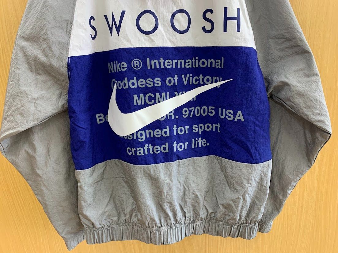 ナイキ SWOOSH WOVEN JACKET DD1089-073 灰青 M NIKE - メルカリ