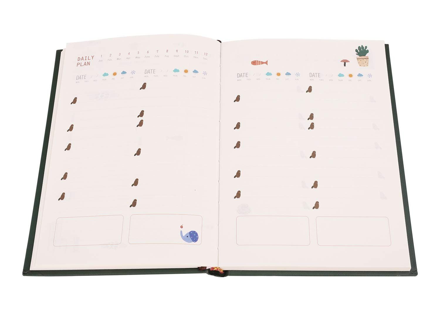 Amazon.co.jp: スケジュール帳 365日 日記帳 手帳 小型