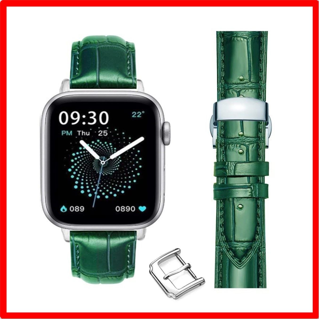 高級 Apple Watchベルト 時計ベルト レザー 腕時計 革 グリーン