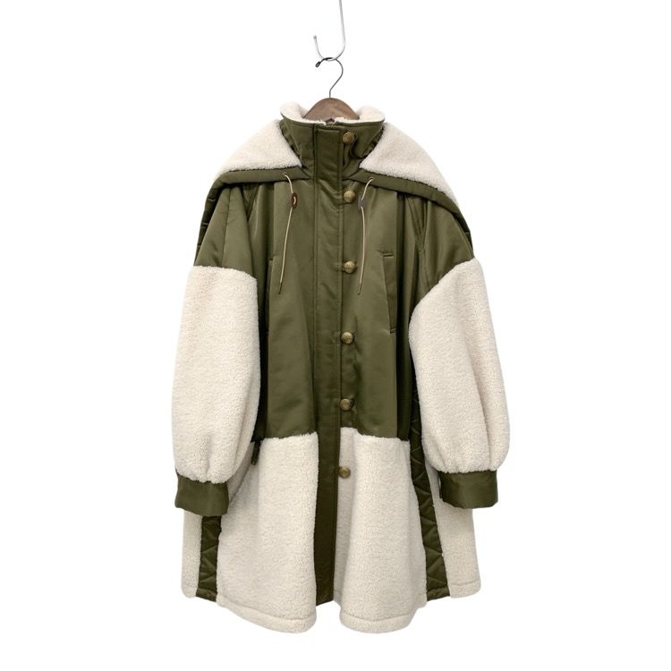 ETRE TOKYO エトレトウキョウ ミリタリーボアコート 矢野未希子コラボ カーキ M 1221600111-0