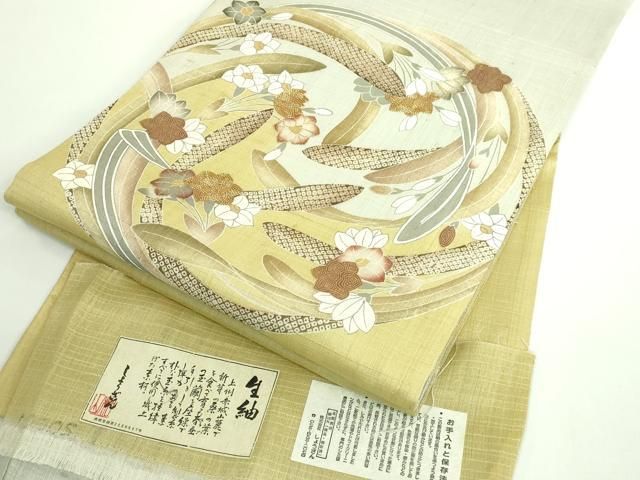 生紬 太鼓柄袋帯