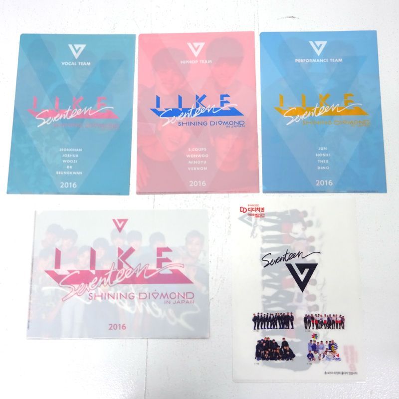 三重店】SEVENTEEN クリアファイル 5枚セット SHINING DIAMOND