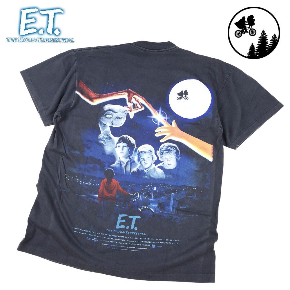 233 ET Tシャツ 半袖 USA 1982年 アメリカ SF映画 ムービーT ブラック