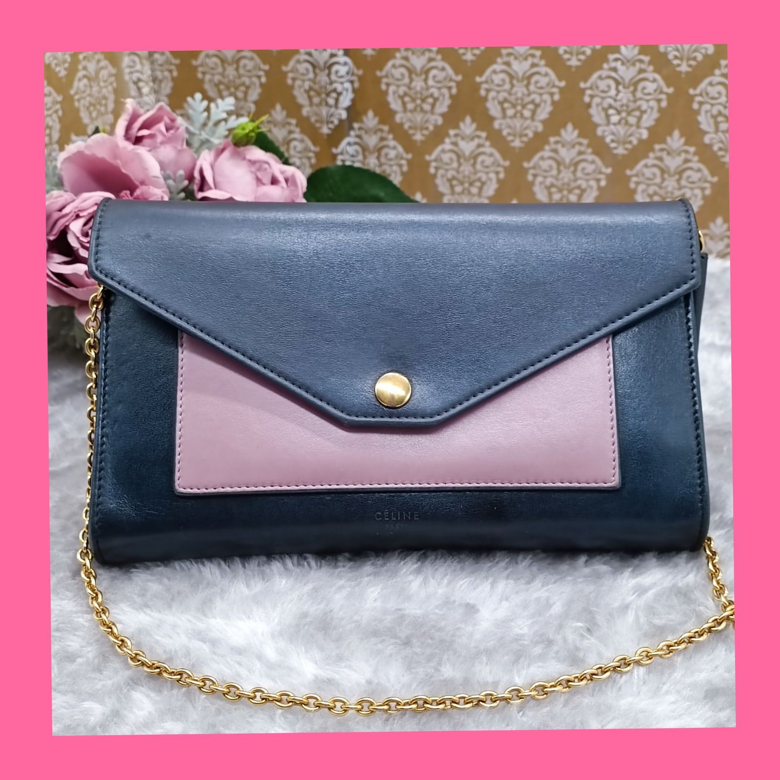 CELINE 》 セリーヌ ポケット ラージフラップ チェーン